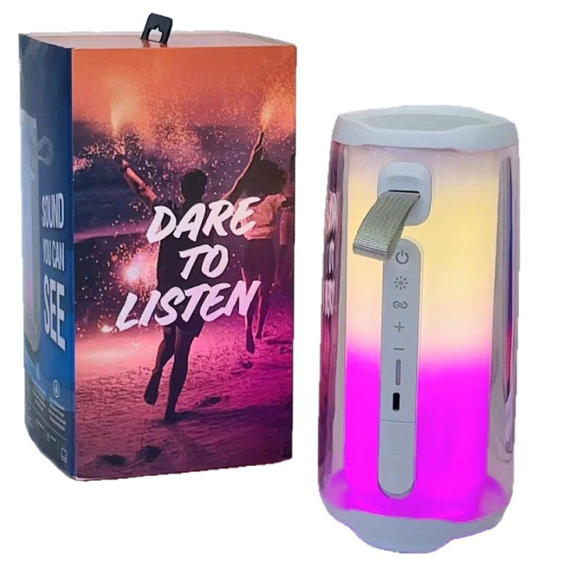 Prijenosni Bluetooth zvučnik s pulsirajućom ambijentalnom svjetlošću i dualnim mikrofonom za karaoke, izlaz 6W, BT 5.0, baterija 1200–2000mAh, frekvencijski raspon 20Hz–20kHz, SNR ≥75dB