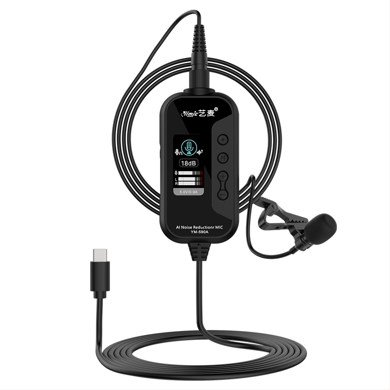 Yimai Ey-590a Mikrofon za uživo prijenos s glasovnim upravljanjem i inteligentnim smanjenjem šuma — Bežični, omnidirekcijski, 100 Hz–20 kHz, SNR ≥95 dB