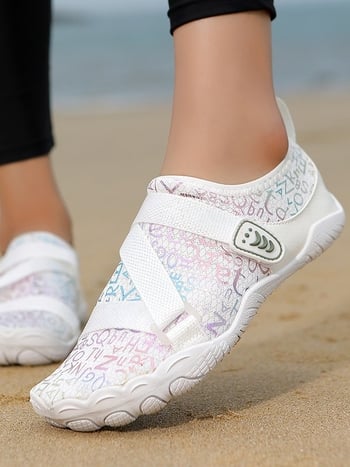 Unisex παπούτσια περιήγησης σε ποτάμια – Δίκτυωτή επάνω επιφάνεια, Χαμηλό σχέδιο, Καουτσούκ ενδιάμεση σόλα, Αντιολισθητική καουτσούκ σόλα