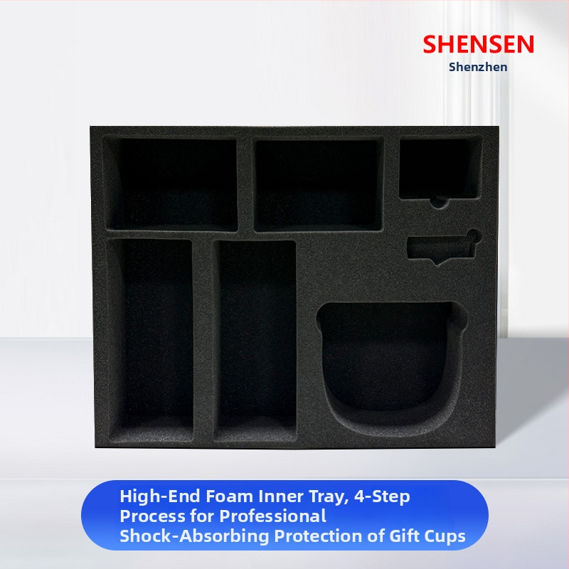 Interior de protecție pentru cutii de ambalaj, din spumă PU, densitate 18-50 kg/m³, grosime și dimensiuni personalizabile, imprimare disponibilă