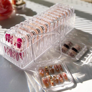 Cutie de prezentare și depozitare pentru unghii purtabile, transparentă, 85 cutii (Material: plastic; Conținut net: 15; Tip marcă: domestic; Marcă: Fără marcă)