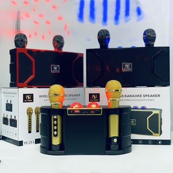 Boxă Bluetooth pentru karaoke cu microfon wireless și LED intermitent — Bluetooth 5.3, putere 20W, interval de frecvență 20Hz-20kHz, SNR ≥100dB, baterie încorporată 2000–4000mAh