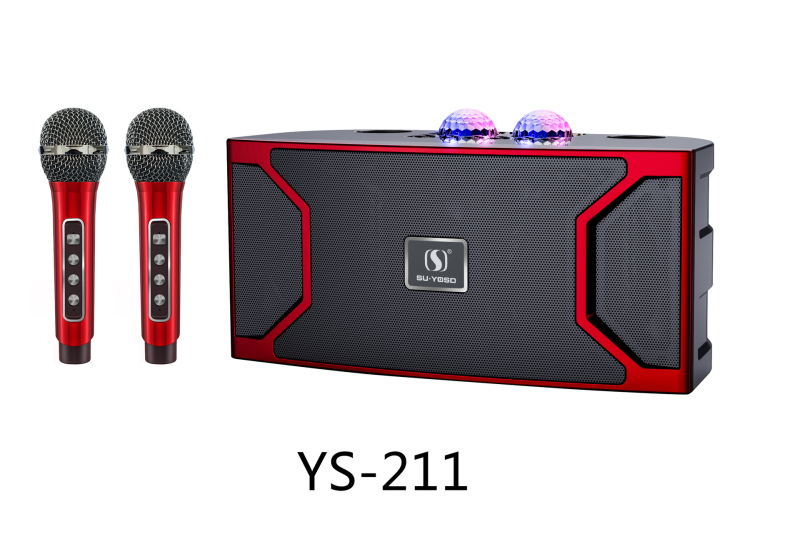 Boxă Bluetooth pentru karaoke cu microfon wireless și LED intermitent — Bluetooth 5.3, putere 20W, interval de frecvență 20Hz-20kHz, SNR ≥100dB, baterie încorporată 2000–4000mAh