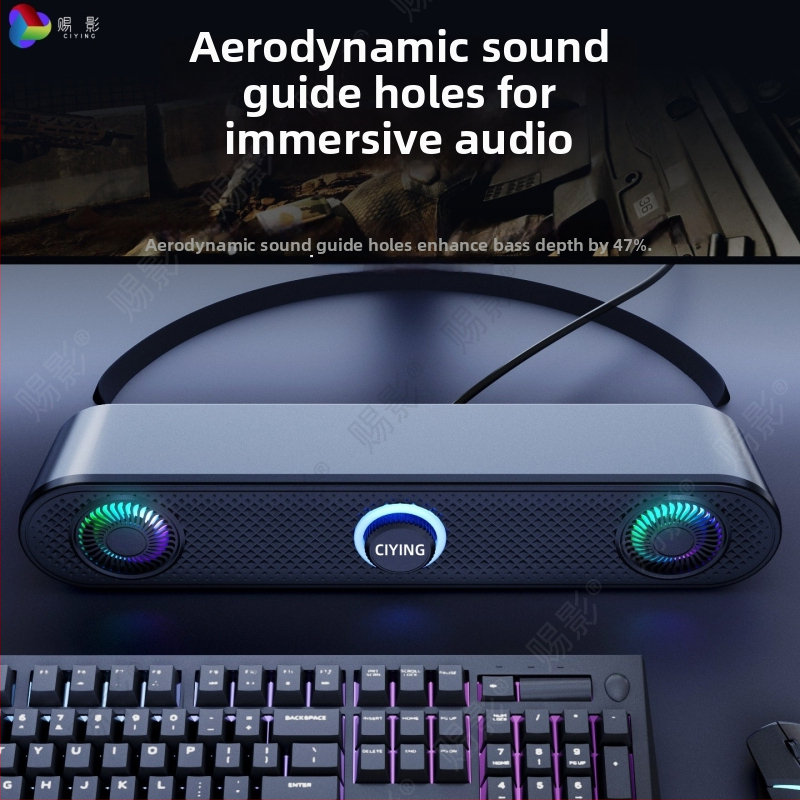 Boxe USB pentru calculator cu Bluetooth, Sistem cu 2 Difuzoare, 6W, Iluminare RGB