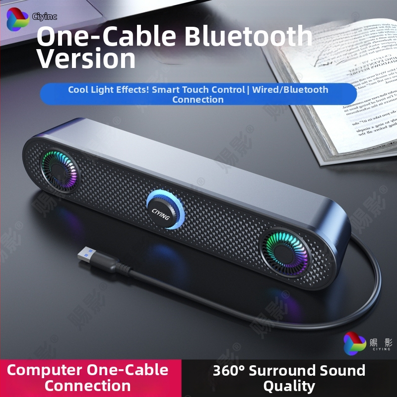 Boxe USB pentru calculator cu Bluetooth, Sistem cu 2 Difuzoare, 6W, Iluminare RGB