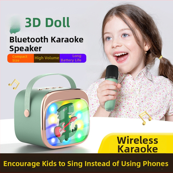 P12 Bluetooth karaoke reproduktor bezdrôtovým mikrofónom, prenosné LED svetlá, zabudovaná batéria 1000–1200 mAh, Bluetooth 5.0, výstup 5W, frekvenčný rozsah 100 Hz–20 kHz