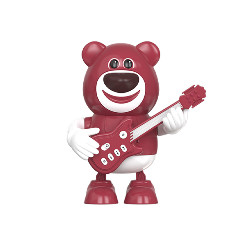 Box karaoke pentru copii cu microfon Strawberry Bear – duete, Bluetooth 5.3, 6W, IPX4, baterie încorporată, 60Hz-15kHz