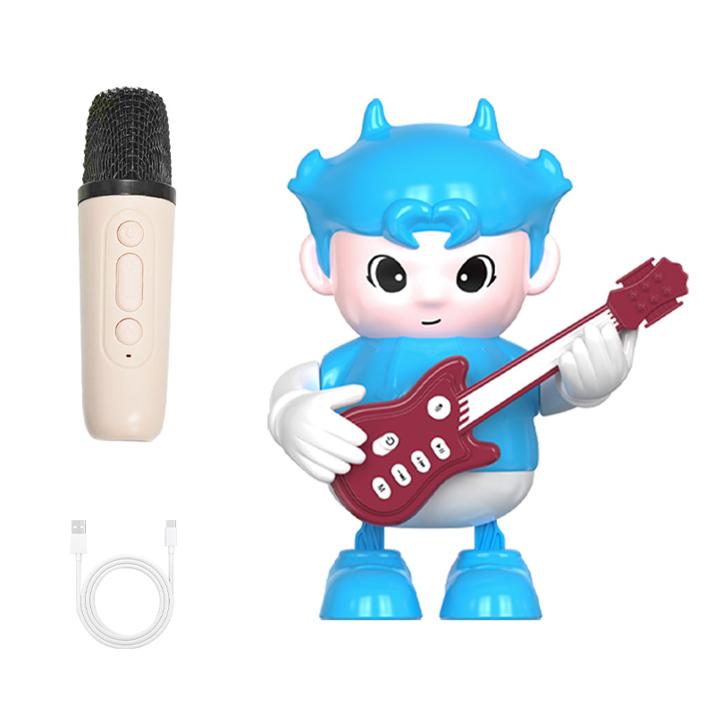 Box karaoke pentru copii cu microfon Strawberry Bear – duete, Bluetooth 5.3, 6W, IPX4, baterie încorporată, 60Hz-15kHz