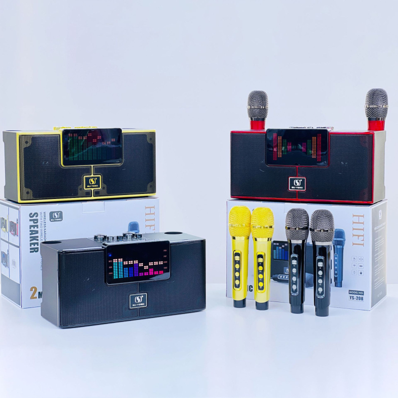 Ασύρματο Bluetooth ηχείο με κιτ καραόκε και μικρόφωνο για κινητό, 2 ηχεία, Bluetooth 5.3, 20W, 100Hz-20kHz