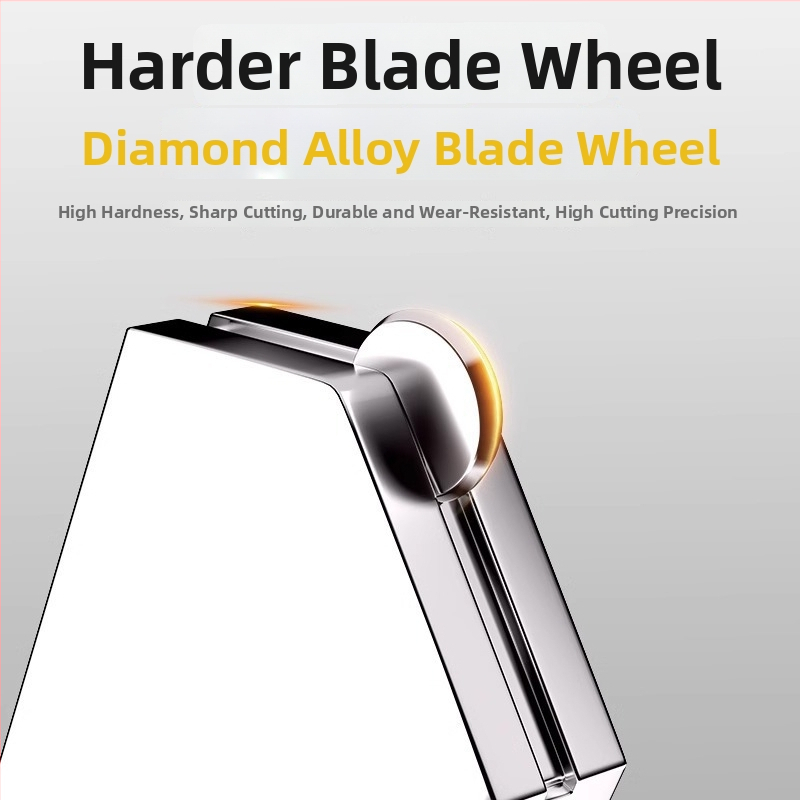 Tăietor de sticlă tip roller cu lamă diamant pentru sticlă groasă, tăiere plăci, racletă manuală, rolă multifuncțională