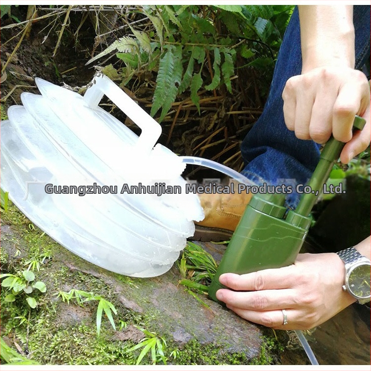 Paie de filtrare a apei cu ultrafiltrare, compas, fluier și cuțit – echipament de supraviețuire, capacitate 1000 L