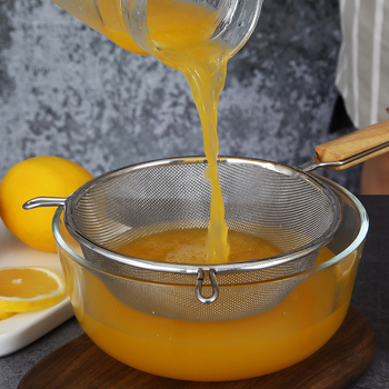 CDL sito za brašno od 304 nehrđajućeg čelika, ručno, s dvije ručke, mrežasta cjediljka