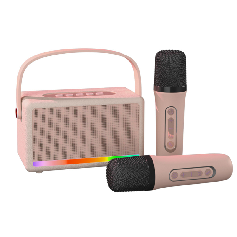 S21 Difuzor Bluetooth fără fir cu baterie încorporată, 5W, difuzor karaoke portabil cu microfon, 100Hz-20kHz, rază 10 m