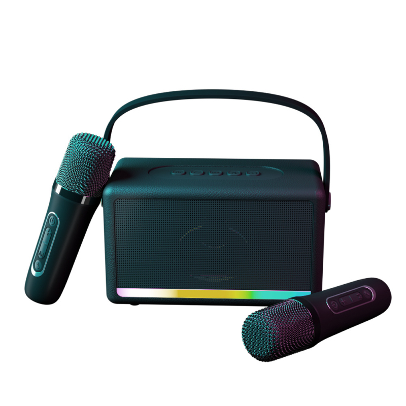 S21 Difuzor Bluetooth fără fir cu baterie încorporată, 5W, difuzor karaoke portabil cu microfon, 100Hz-20kHz, rază 10 m