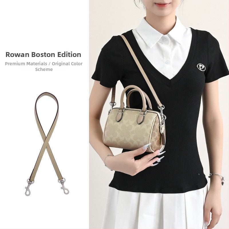 Ιμάντας ώμου για Coach Rowan18/25 Boston – Mingguhui, ρυθμιζόμενη μετατροπή σε crossbody, γνήσιο δέρμα, αντοχή στη φθορά, αξεσουάρ αποσκευών