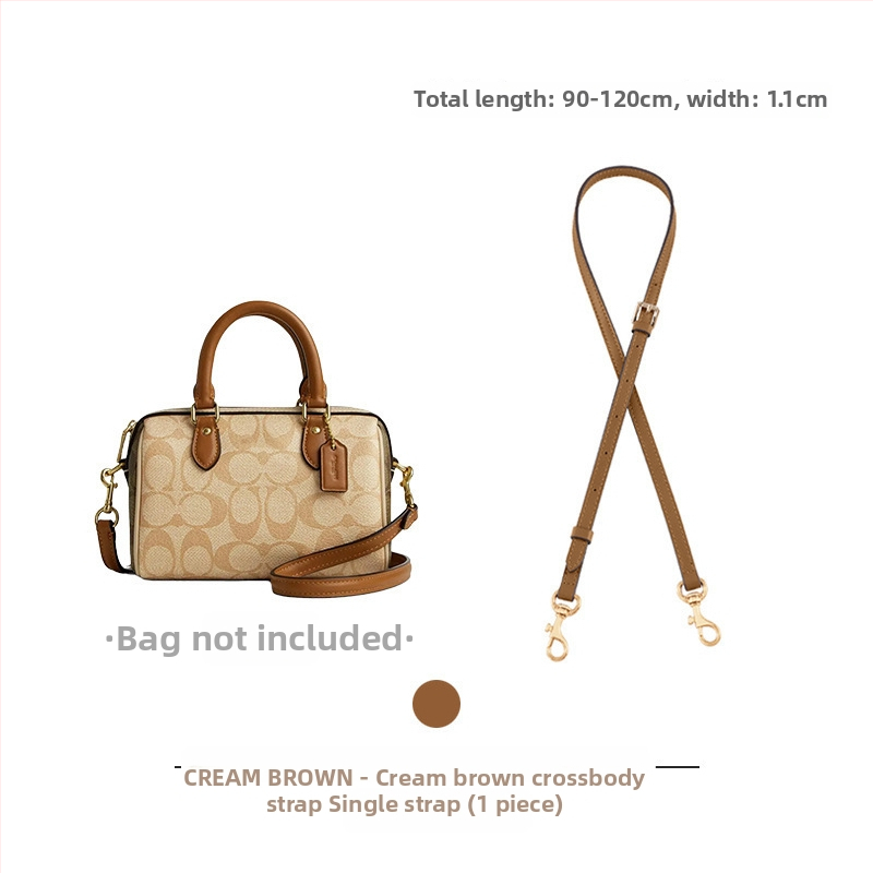 Ιμάντας ώμου για Coach Rowan18/25 Boston – Mingguhui, ρυθμιζόμενη μετατροπή σε crossbody, γνήσιο δέρμα, αντοχή στη φθορά, αξεσουάρ αποσκευών