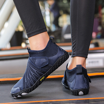 Παπούτσια για περιήγηση σε ποτάμια με Velcro, διαπνέον εσωτερικό από δίχτυ, αντιολισθητική σόλα από καουτσούκ, χαμηλό επάνω μέρος, καουτσούκ μεσαία σόλα