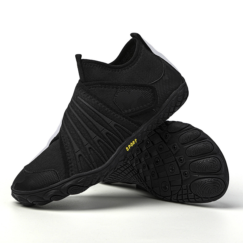 Παπούτσια για περιήγηση σε ποτάμια με Velcro, διαπνέον εσωτερικό από δίχτυ, αντιολισθητική σόλα από καουτσούκ, χαμηλό επάνω μέρος, καουτσούκ μεσαία σόλα