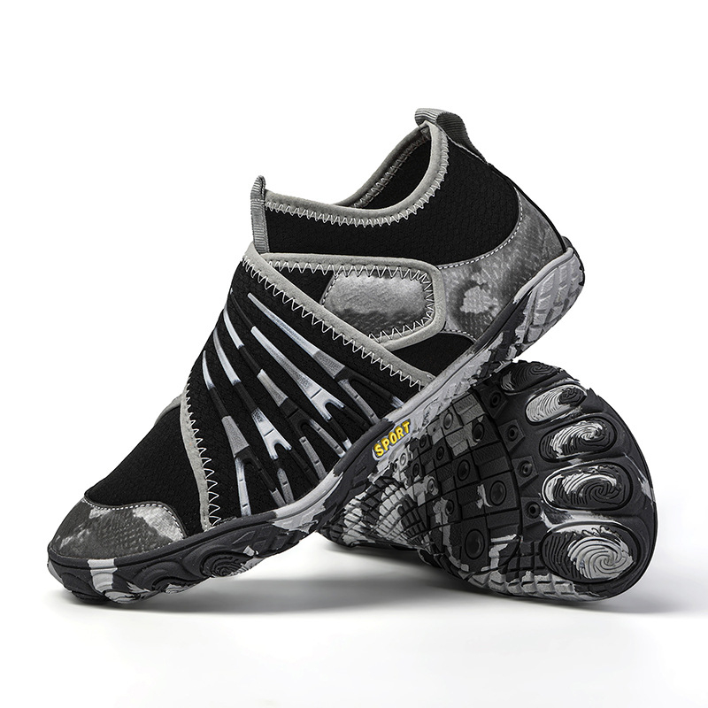 Παπούτσια για περιήγηση σε ποτάμια με Velcro, διαπνέον εσωτερικό από δίχτυ, αντιολισθητική σόλα από καουτσούκ, χαμηλό επάνω μέρος, καουτσούκ μεσαία σόλα