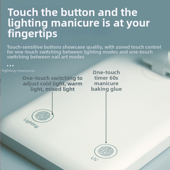 Géllakk lámpa, összecsukható asztali, multifunkcionális, újratölthető (Modell: K5PRO)