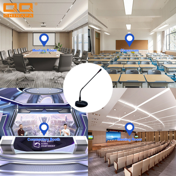 Gooseneck konferencia kondenzátor mikrofon — 40 Hz–16 kHz, érzékenység -40 dB ±2 dB, 48V tápegység