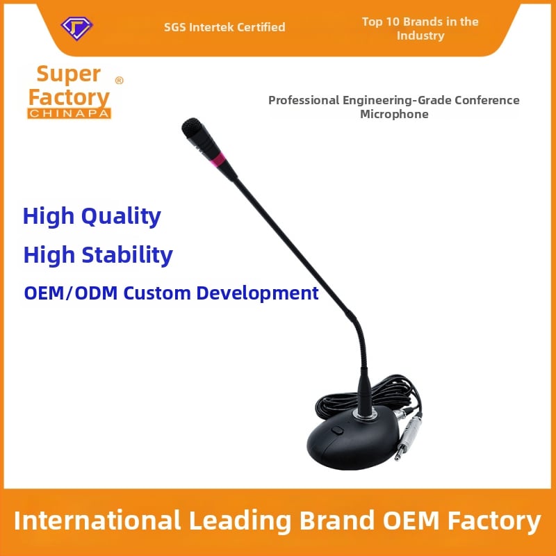 Gooseneck konferenčný kondenzátorový mikrofón – 40 Hz–16 kHz, citlivosť -40 dB ±2 dB, napájanie 48V