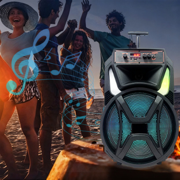 Prijenosni Bluetooth zvučnik s ugrađenom baterijom i bežičnim mikrofonom, 20W, Bluetooth 5.0, doseg 15 m, utor za karticu