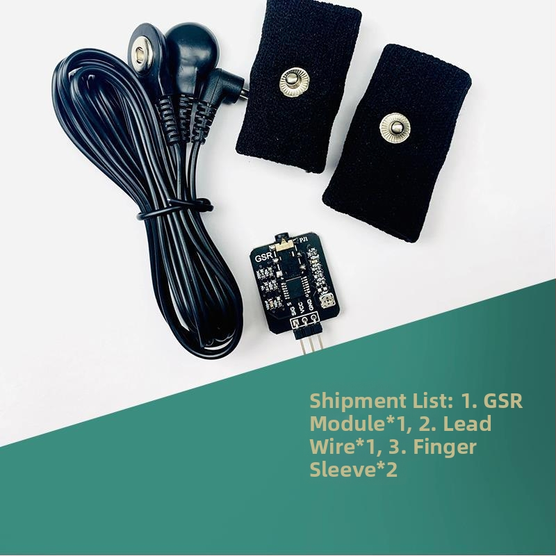 GSR сензор за кожа — измерване на съпротивление и проводимост на кожата, комплект за кожни измервания, анализ на реакцията, разработка на микроконтролер