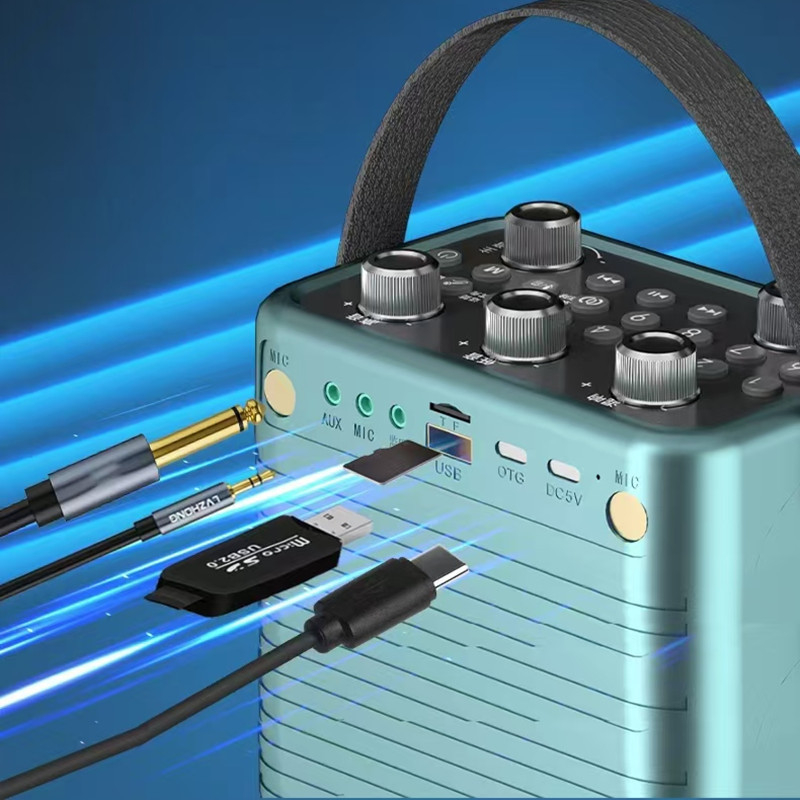 Boxă Bluetooth pentru karaoke, exterior, portabilă, 30W, baterie încorporată 6000mAh, Bluetooth 5.3, 20Hz–20kHz, SNR ≥70dB