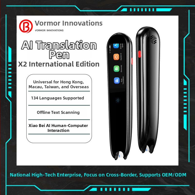 Vormor X5pro međunarodna verzija skenirajućeg prevodnog pera, Bluetooth, domet do 10 m, dodirni zaslon, vlastiti OS, fotografiranje