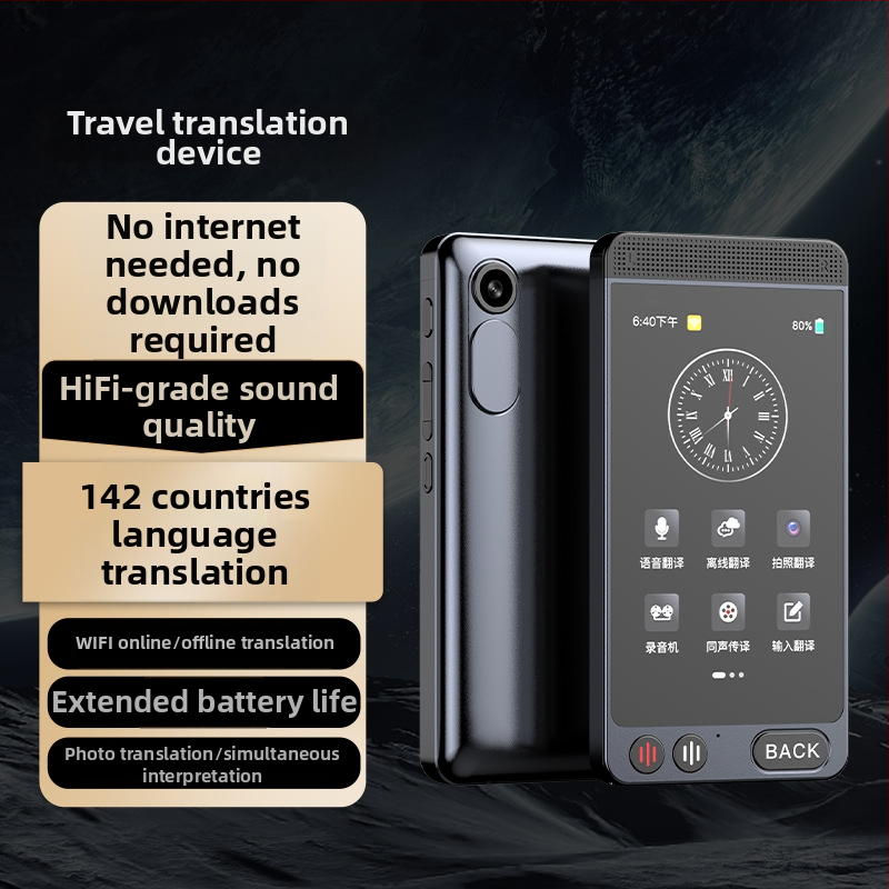 Viacjazyčný prekladač s Androidom, Bluetoothom, ovládanie tlačidlom, ABS telo