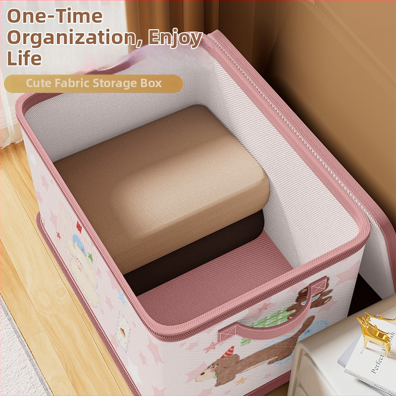 Cutie de depozitare pentru haine din textile, pliabilă, pentru dormitor, capacitate 20–30 L