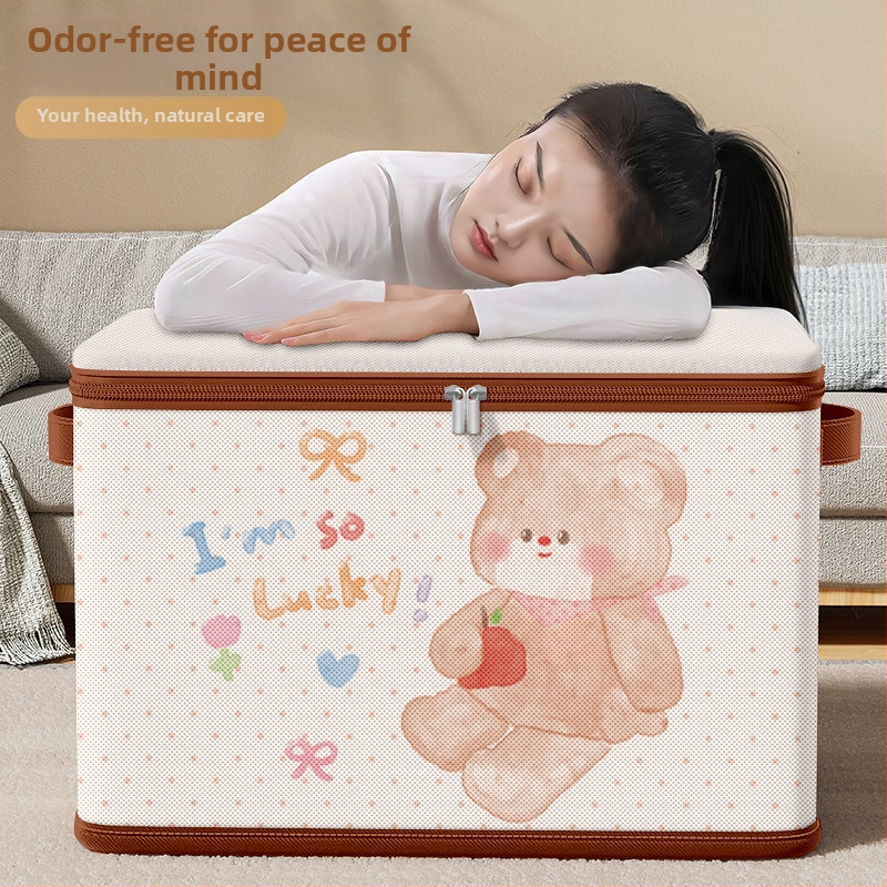 Cutie de depozitare pentru haine din textile, pliabilă, pentru dormitor, capacitate 20–30 L