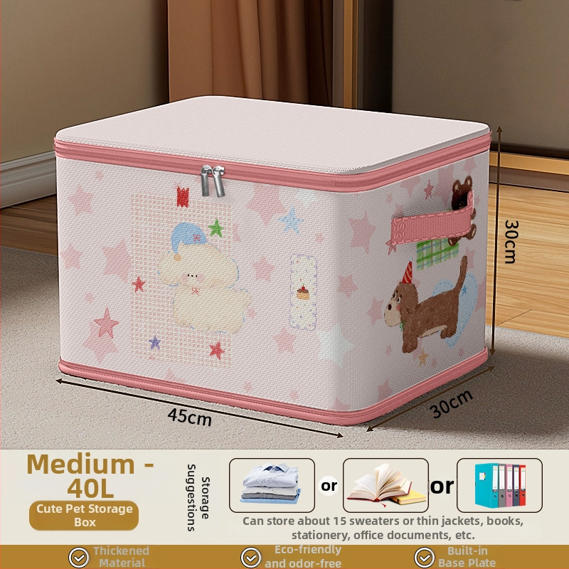 Cutie de depozitare pentru haine din textile, pliabilă, pentru dormitor, capacitate 20–30 L