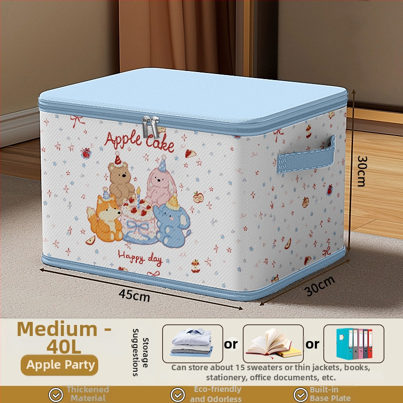 Cutie de depozitare pentru haine din textile, pliabilă, pentru dormitor, capacitate 20–30 L