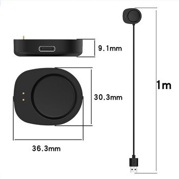 USB töltőbázis Huami Amazfit T-Rex 3-hoz, szétválasztott töltőkábel csatlakozóval, márka Oyu, modell HS-Y011