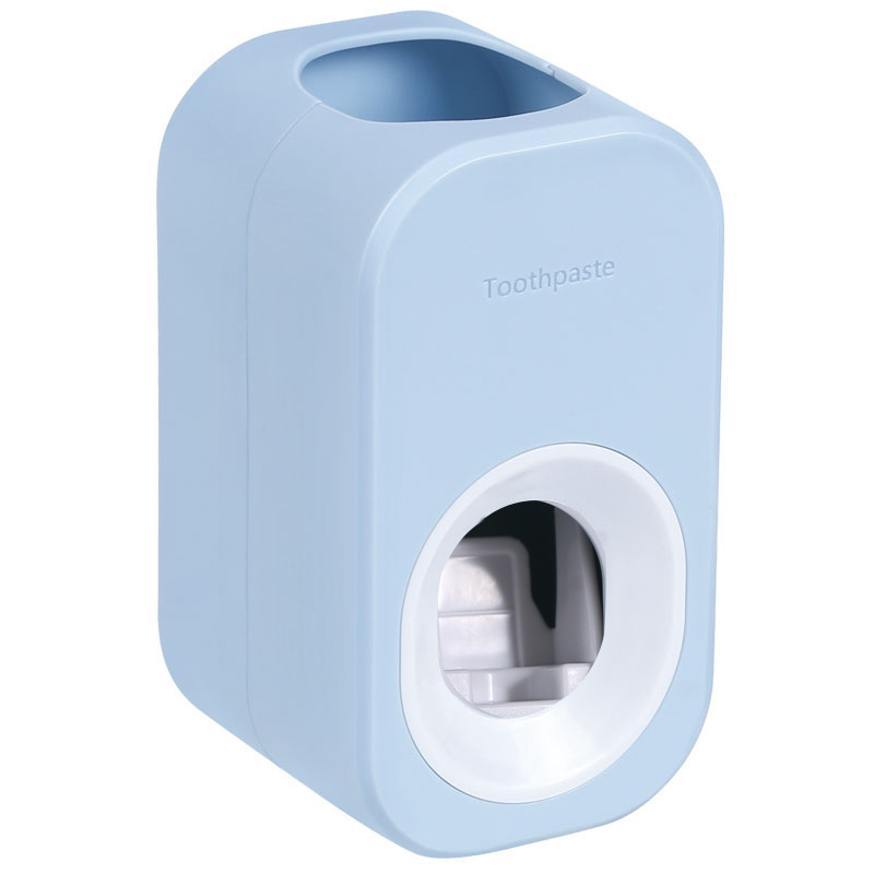 ABS műanyagból készült fogkrémnyomó, falra szerelhető szívókorongos rögzítéssel és levehető tárolóval