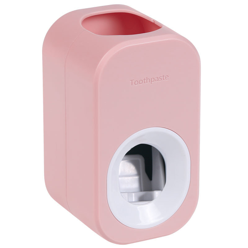 ABS műanyagból készült fogkrémnyomó, falra szerelhető szívókorongos rögzítéssel és levehető tárolóval