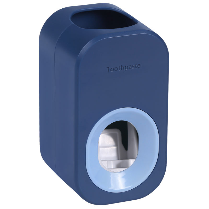 ABS műanyagból készült fogkrémnyomó, falra szerelhető szívókorongos rögzítéssel és levehető tárolóval