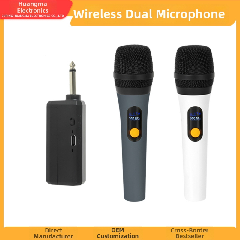 Bezdrôtový mikrofón XS-2, dvojitý ručný pre KTV, nabíjateľný, rozsah 40 Hz-20 kHz, SNR ≥85 dB, vstavaná batéria 500-800 mAh, výdrž 1-3 h