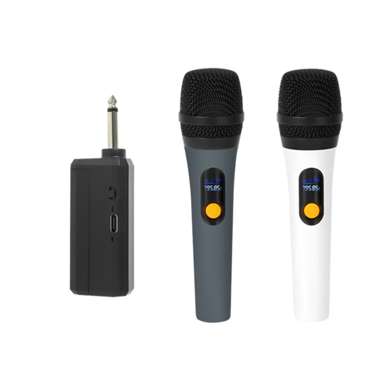 Bezdrôtový mikrofón XS-2, dvojitý ručný pre KTV, nabíjateľný, rozsah 40 Hz-20 kHz, SNR ≥85 dB, vstavaná batéria 500-800 mAh, výdrž 1-3 h