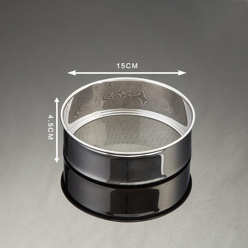 Hechenjiajujia 60-πλέγματος ανοξείδωτο ατσάλι κόσκινο αλευριού για αρτοποιία και μαγειρική