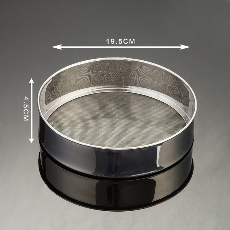 Hechenjiajujia 60-πλέγματος ανοξείδωτο ατσάλι κόσκινο αλευριού για αρτοποιία και μαγειρική