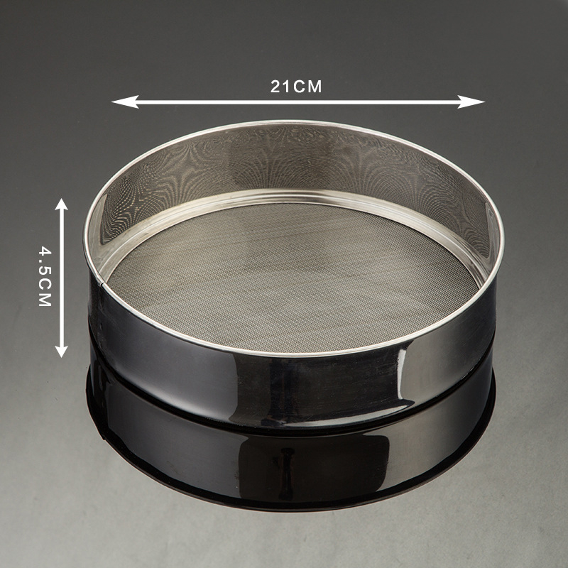 Hechenjiajujia 60-πλέγματος ανοξείδωτο ατσάλι κόσκινο αλευριού για αρτοποιία και μαγειρική