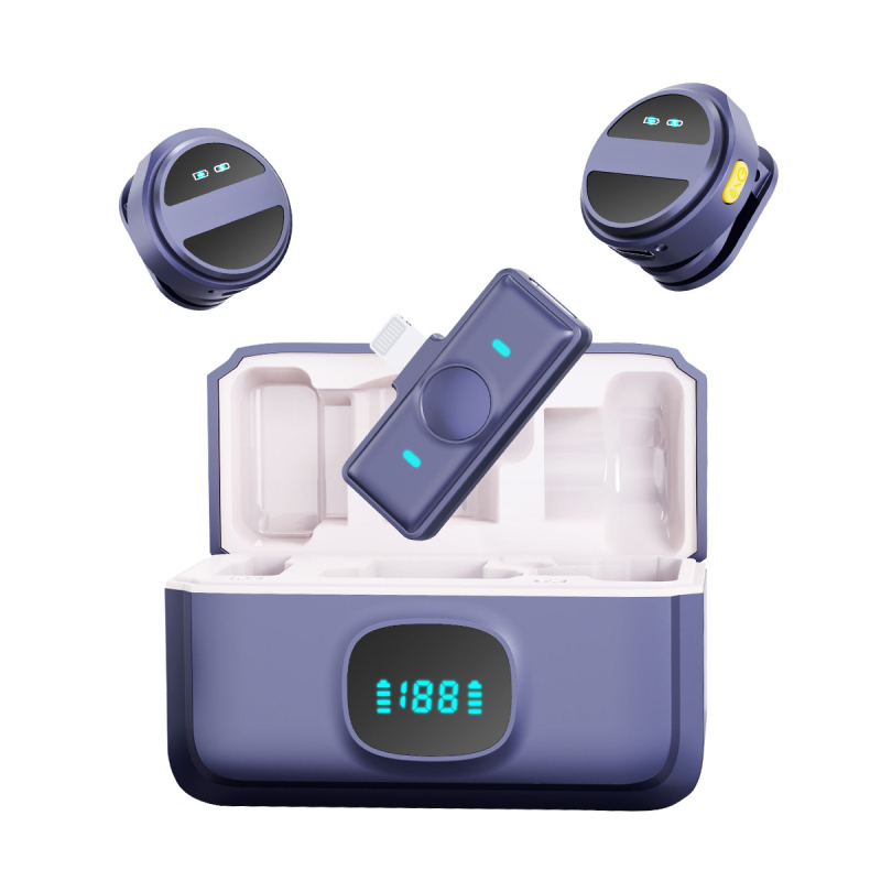 Lavalier mikrofon sustav za livestreamanje SX21 — raspon 20 Hz–20 kHz, SNR ≥75 dB, ugrađena baterija 800–1000 mAh, ABS kućište, punjiv