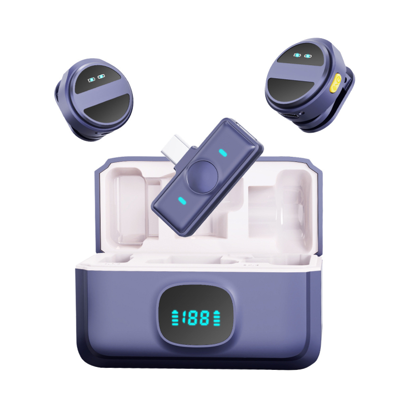 Lavalier mikrofon sustav za livestreamanje SX21 — raspon 20 Hz–20 kHz, SNR ≥75 dB, ugrađena baterija 800–1000 mAh, ABS kućište, punjiv
