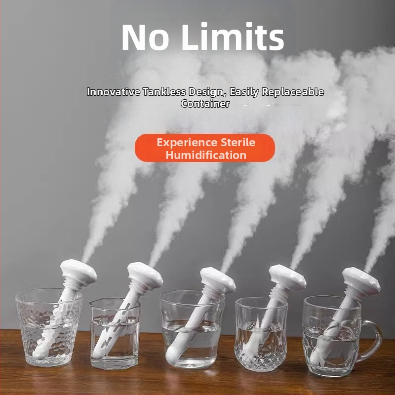 USB zvlhovač do priestorov až do 10 m², nádržka 0,5–1 L, 1 výstup hmly, nízka hlučnosť 36–45 dB, napájanie USB 5 V/1 A