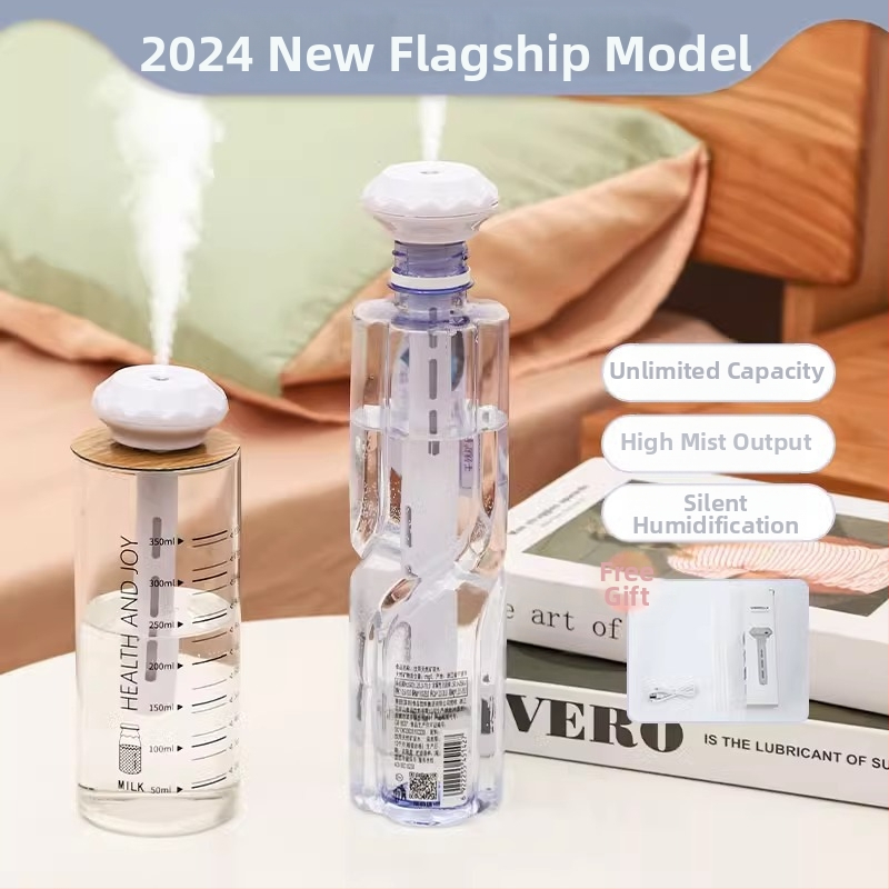 USB zvlhovač do priestorov až do 10 m², nádržka 0,5–1 L, 1 výstup hmly, nízka hlučnosť 36–45 dB, napájanie USB 5 V/1 A