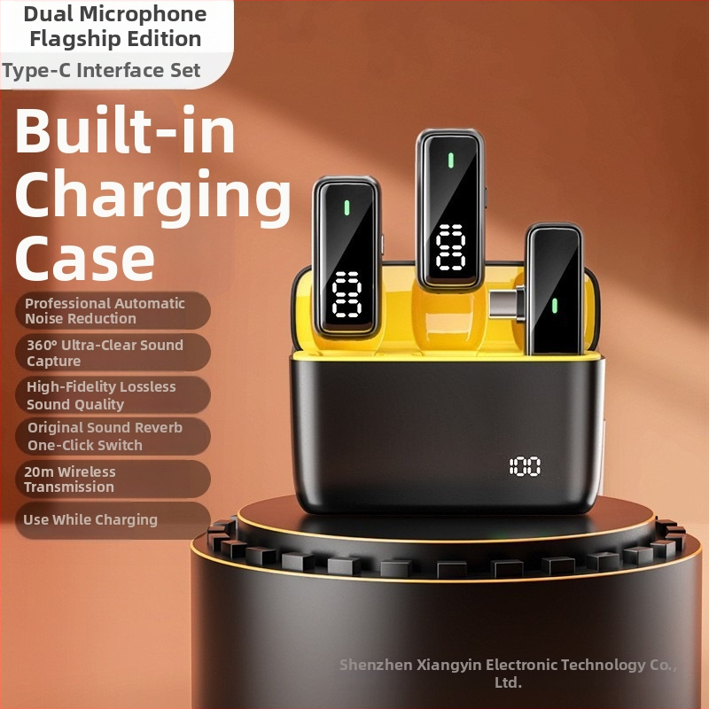K6 Pro microfon lavalier wireless pentru streaming live și filmări în aer liber – design 1 la 2, algoritm de reducere a zgomotului, interval de frecvențe 20 Hz–20 kHz, SNR ≥70 dB, baterie încorporată 500–800 mAh, autonomie 3–6 h