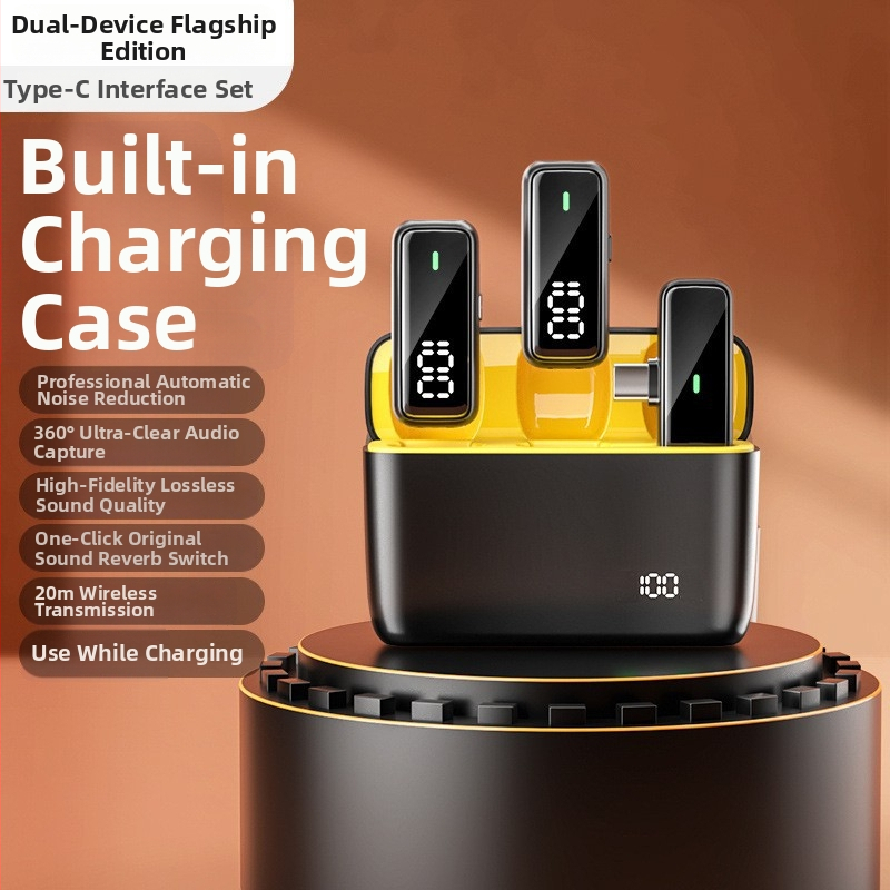 K6 Pro microfon lavalier wireless pentru streaming live și filmări în aer liber – design 1 la 2, algoritm de reducere a zgomotului, interval de frecvențe 20 Hz–20 kHz, SNR ≥70 dB, baterie încorporată 500–800 mAh, autonomie 3–6 h
